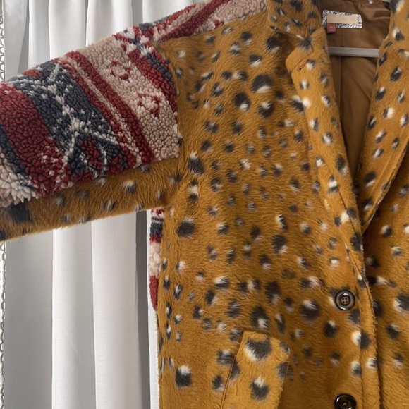 Anthro Pilcro Faux Fur Contrast Oversized Jacket - Picture 9 of 11